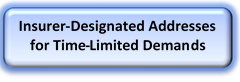 Insurer-Designated Addresses for Time-Limited Demands