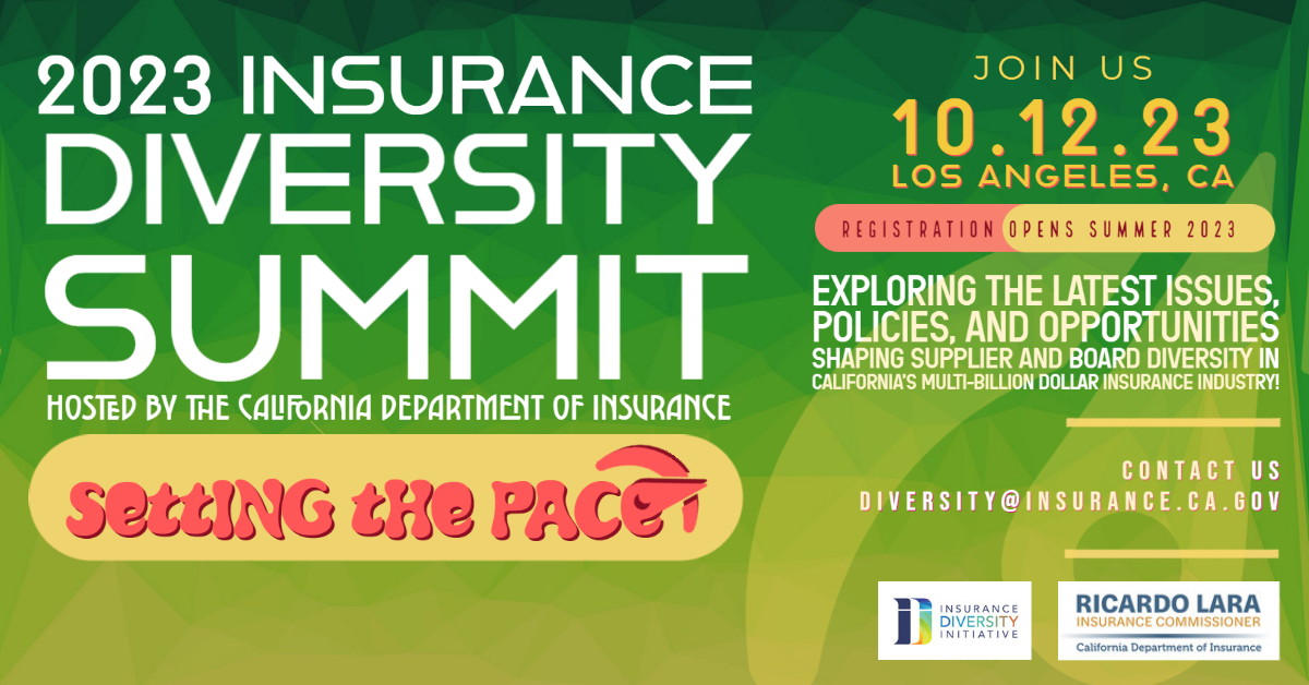 2023 Insurance Diversity Summit - Save the Date Coral v.5.16.2023