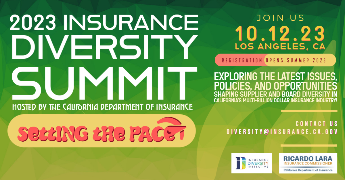 2023 Insurance Diversity Summit - Save the Date Coral v.5.16.2023 2023 Insurance Diversity Summit - Save the Date Coral v.5.16.2023