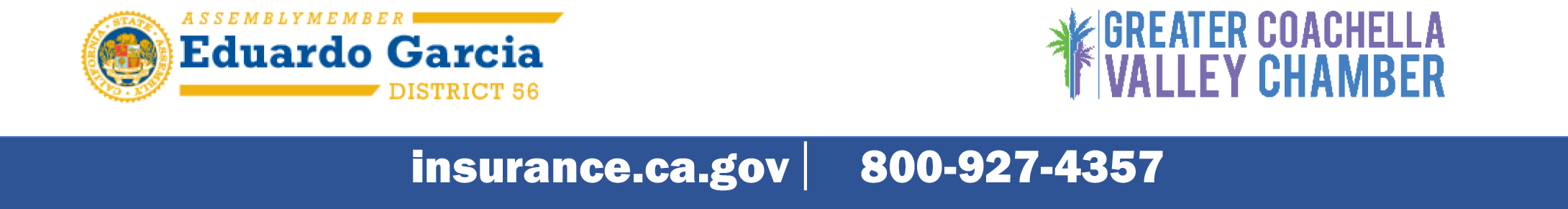 Assemblymember Eduardo Garcia, District 56 and Greater Coachella Valley Chamber of Commerce Logos